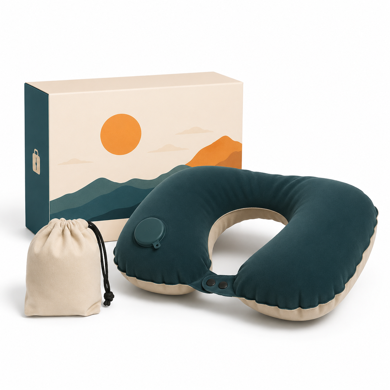 Inflatable Travel Pillow Set